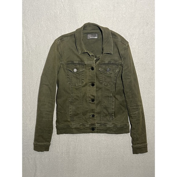 Articles Of Society Jackets & Blazers - Articles of Society Women's Olive Green Distressed Trucker Jean Jacket Size S